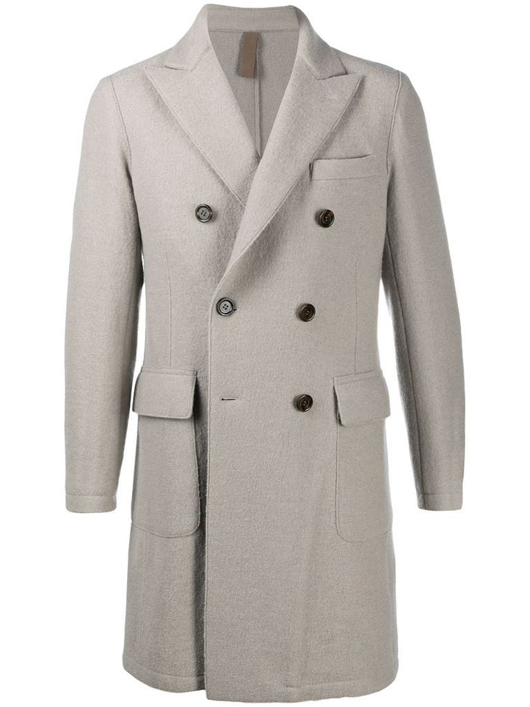 double-breasted wool overcoat