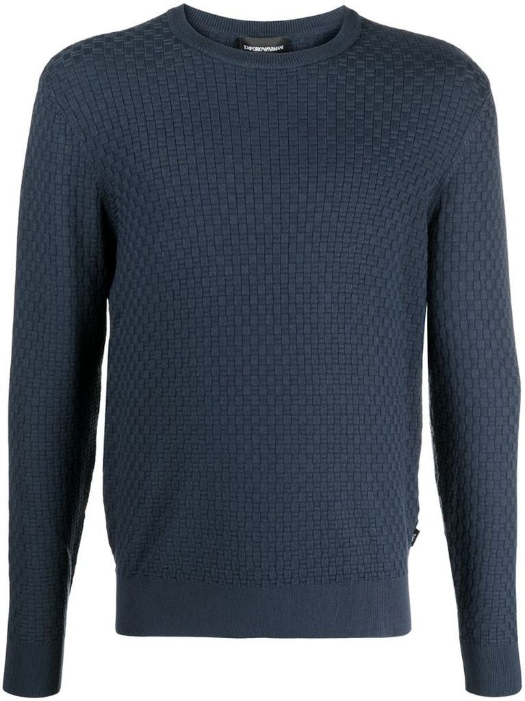 geometric-knit jumper