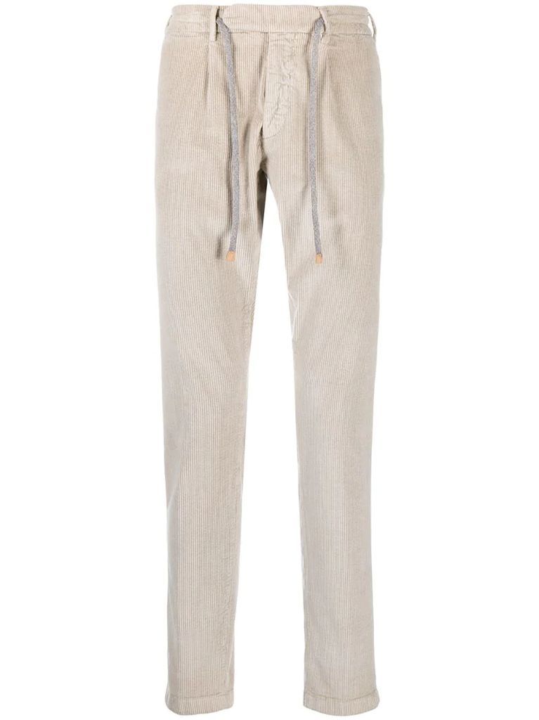 drawstring corduroy trousers