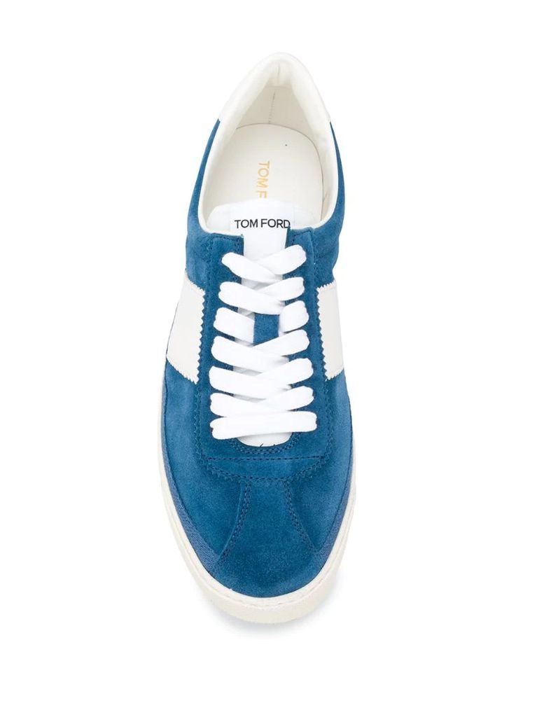 panelled low-top sneakers