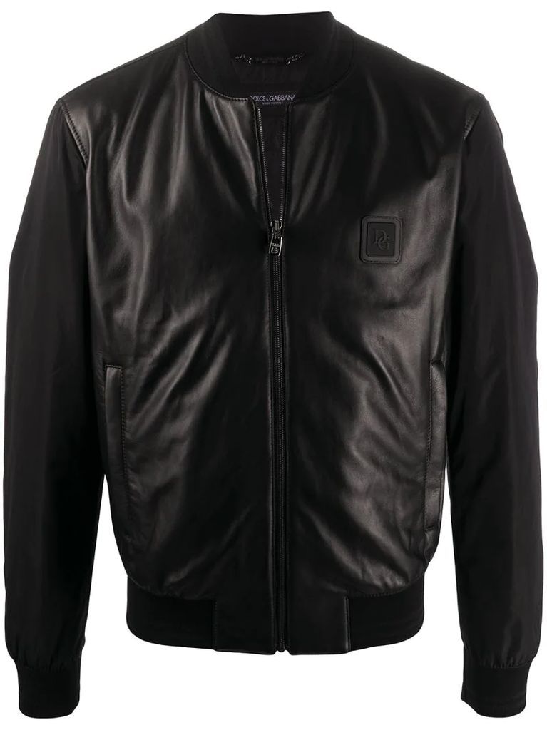 leather panel jacket