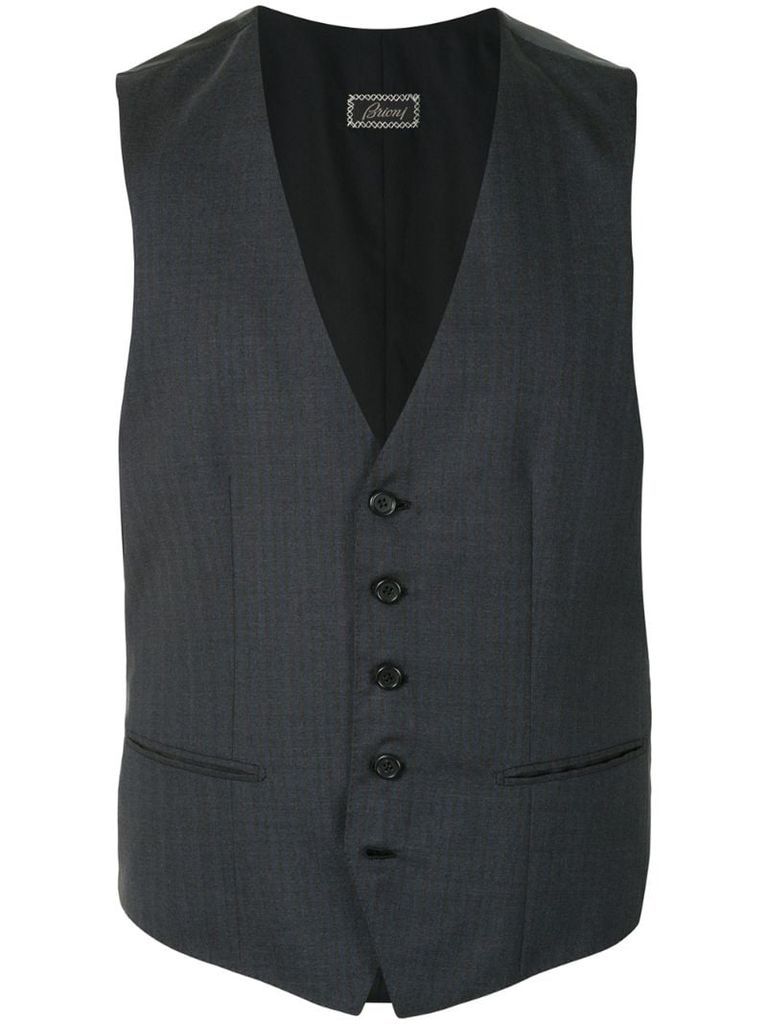 pinstripe suit vest