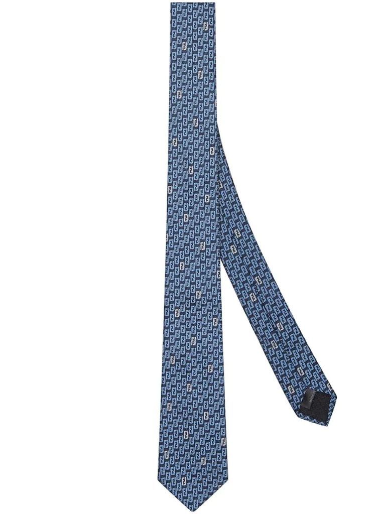 monogram-pattern tie