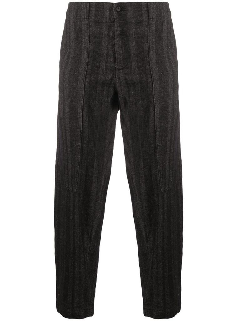 striped knitted trousers