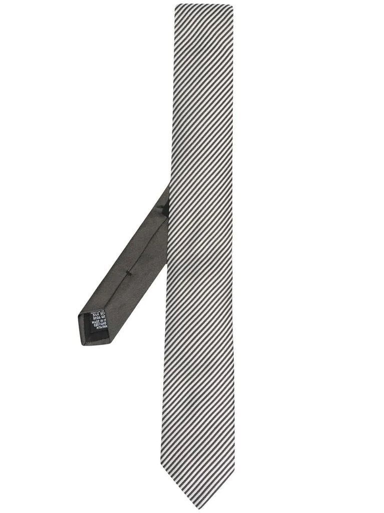 micro-stripe silk tie