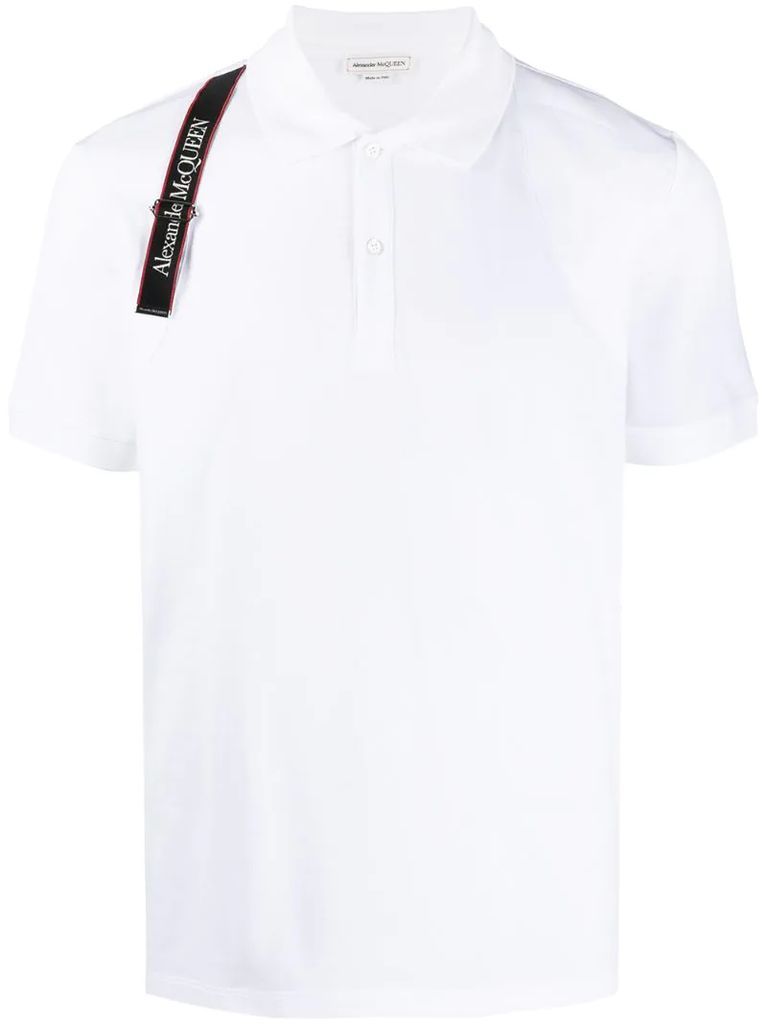 logo harness polo shirt