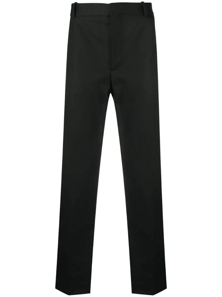 straight-cut tailored trousers