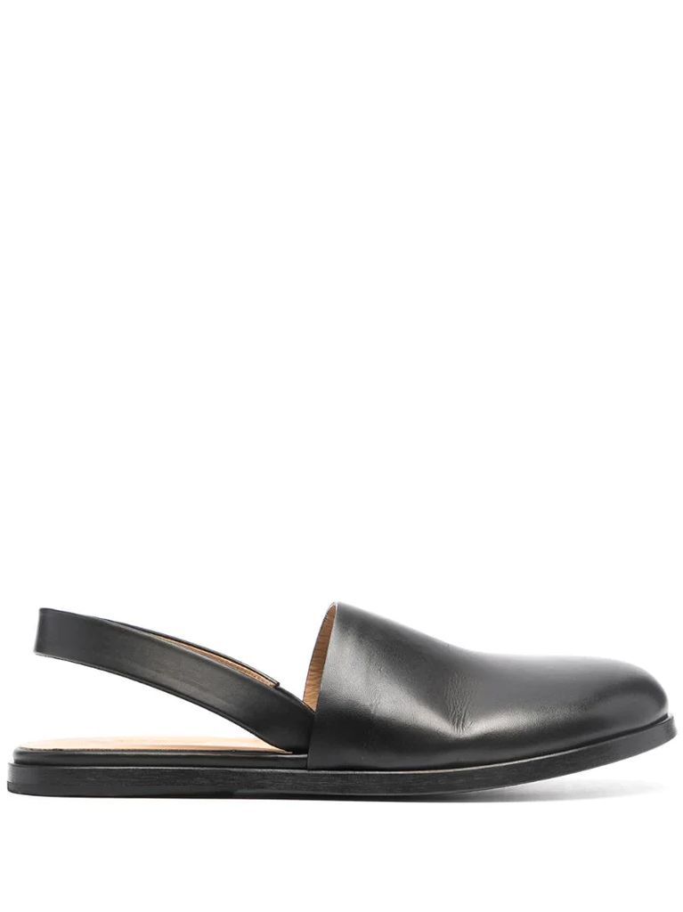 slip-on leather sandals
