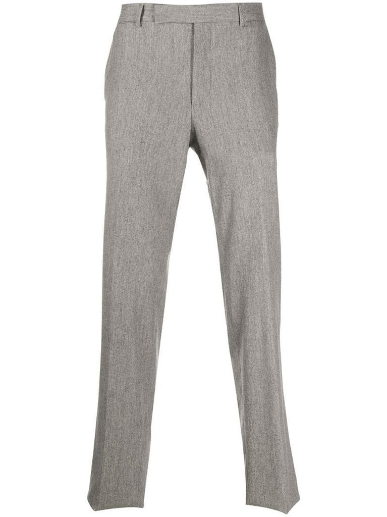 tailored mid-rise trousers