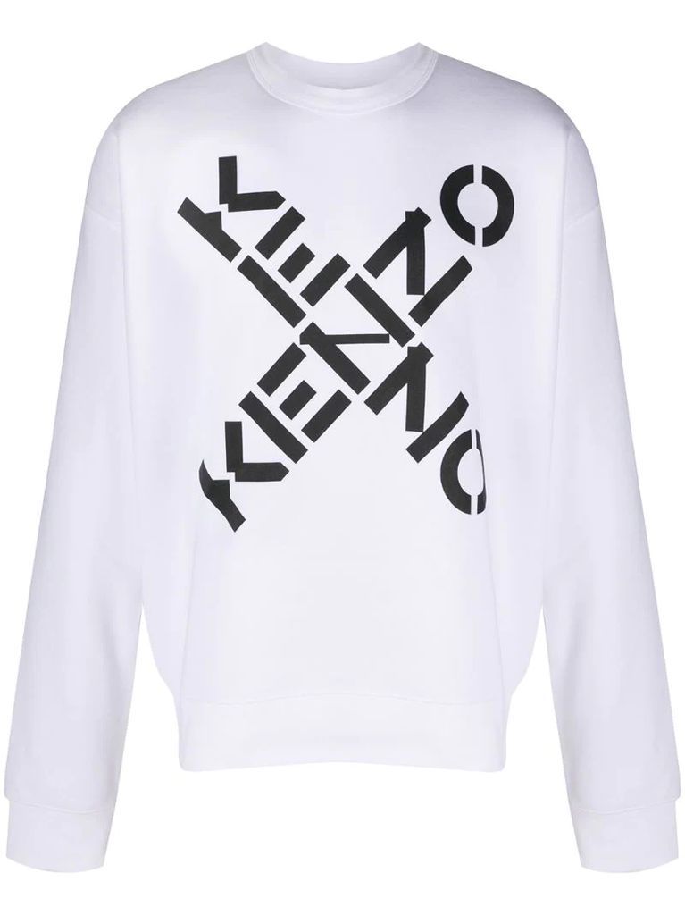 logo print cotton sweatshirt