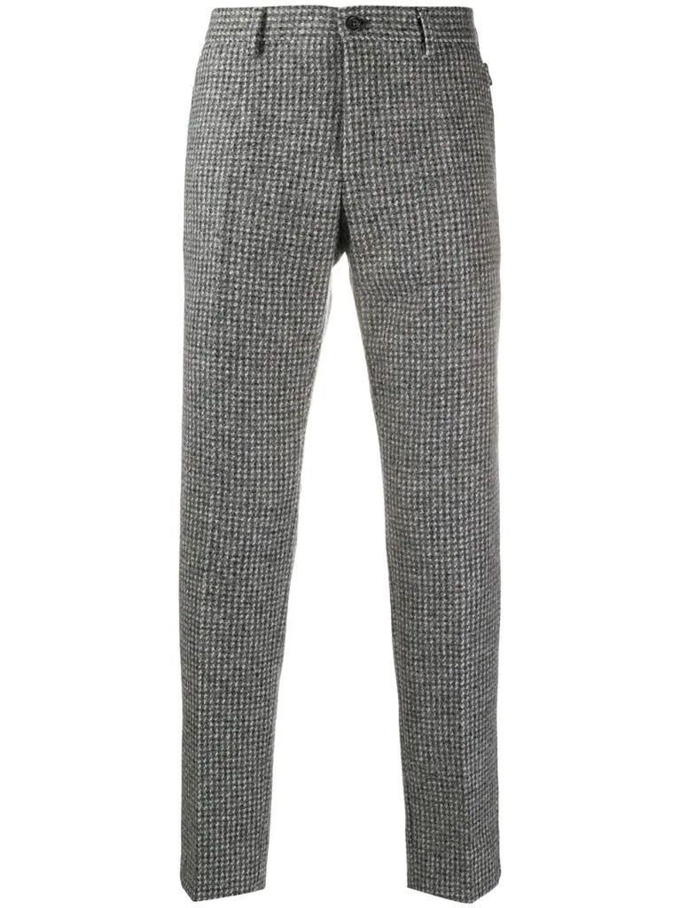 checked tailored trousers