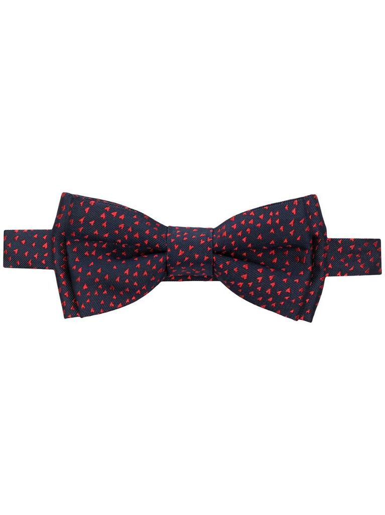 heart-jacquard bow tie