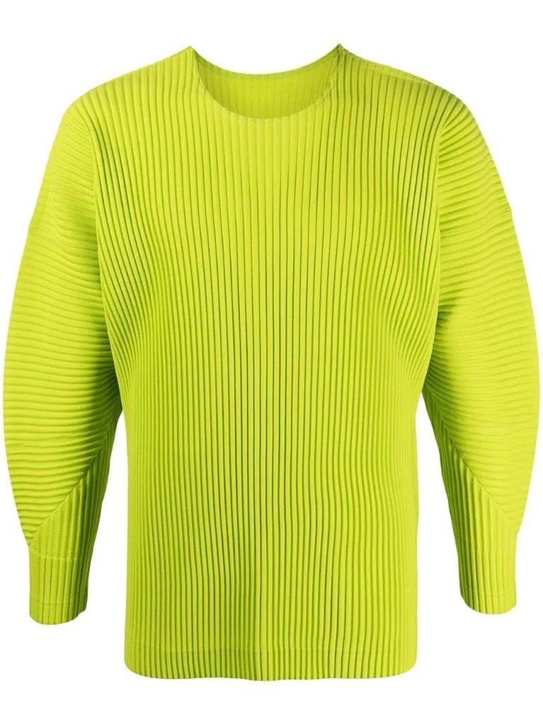 pleated balloon-sleeve sweatshirt