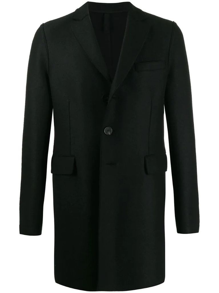 fitted single-breasted coat