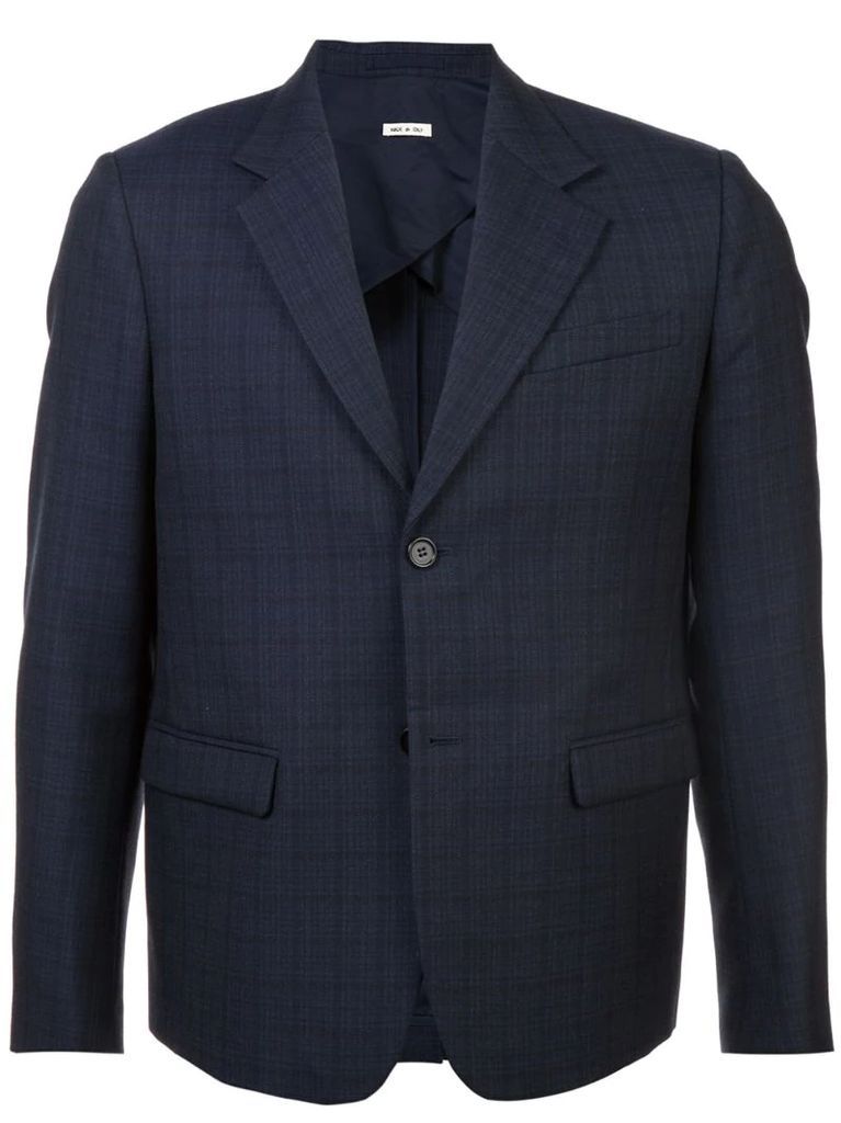 checked suit jacket