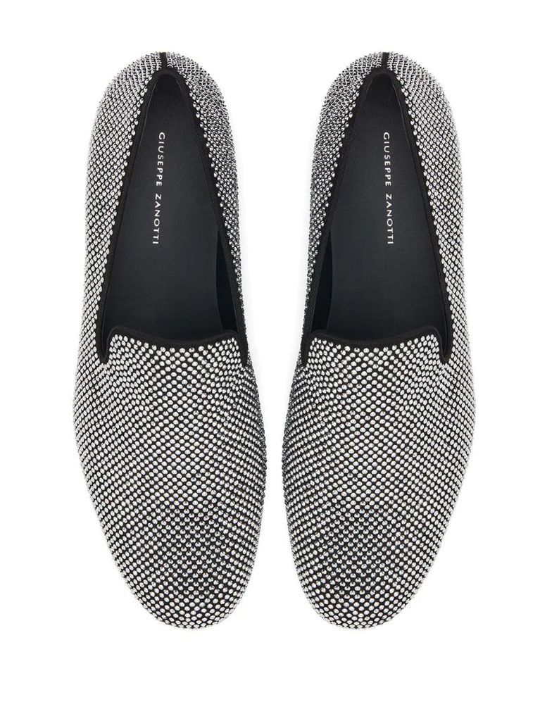 slip-on micro studded loafers