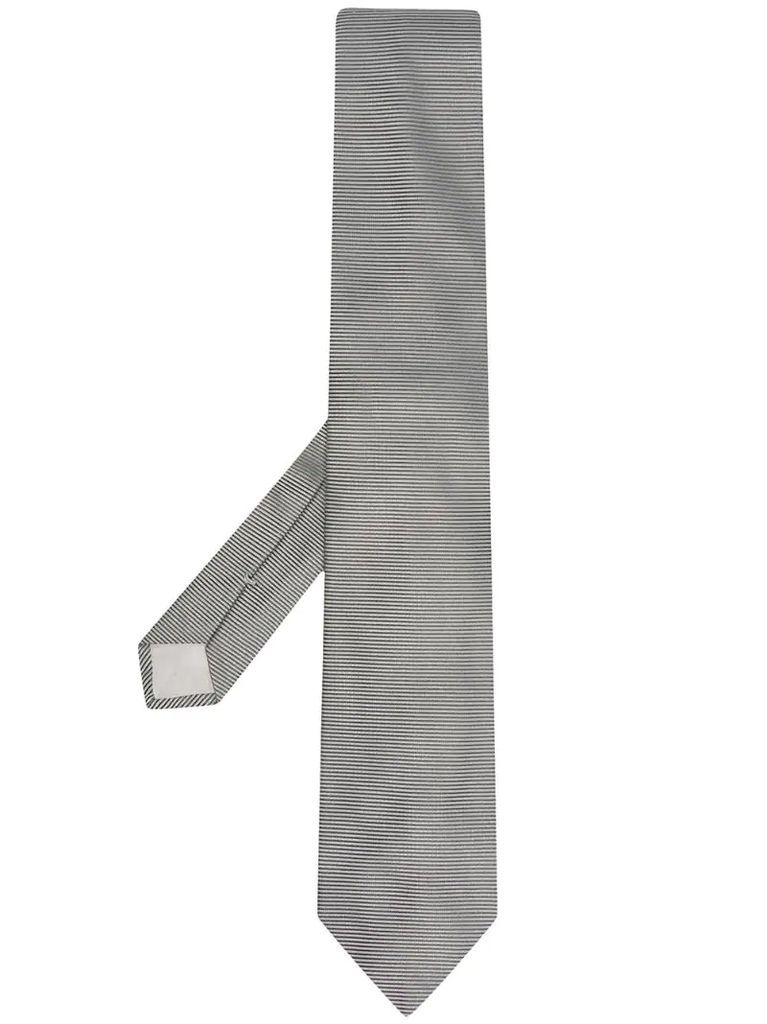 metallic-tone silk tie