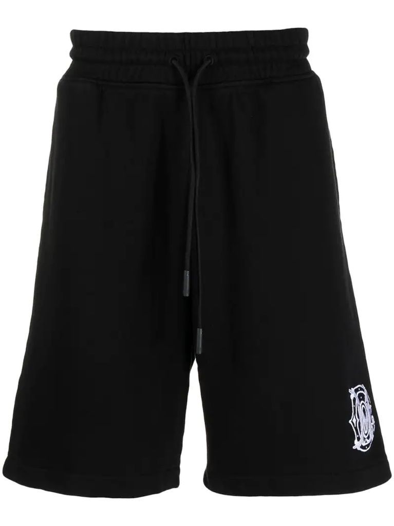 logo-embroidered track shorts