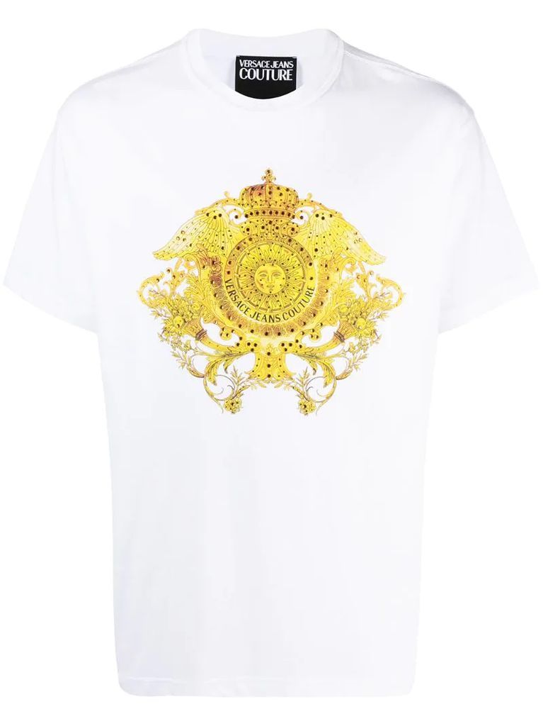 baroque-print short-sleeved T-shirt