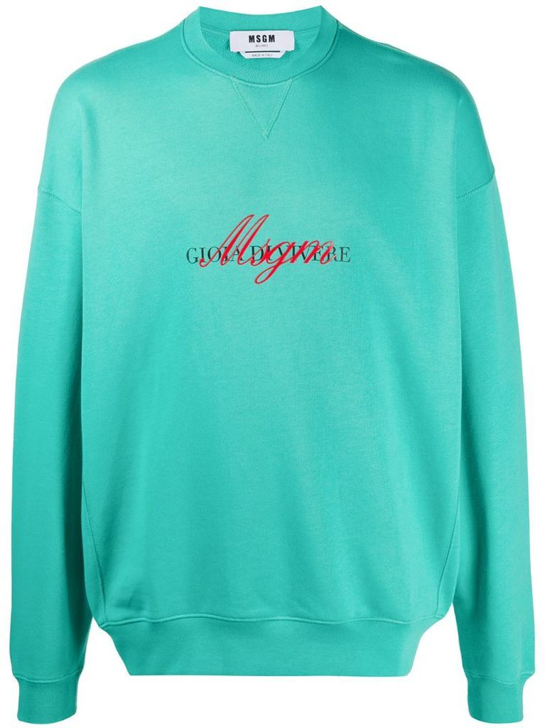 oversized logo-print sweatshirt