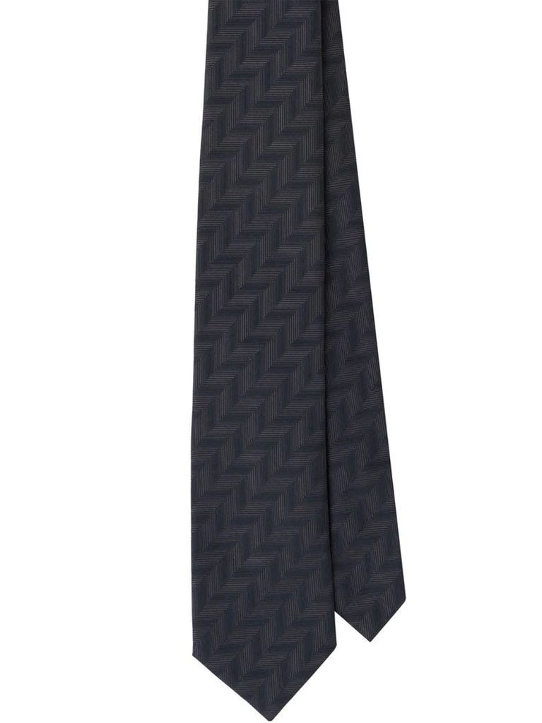 jacquard geometric motif tie