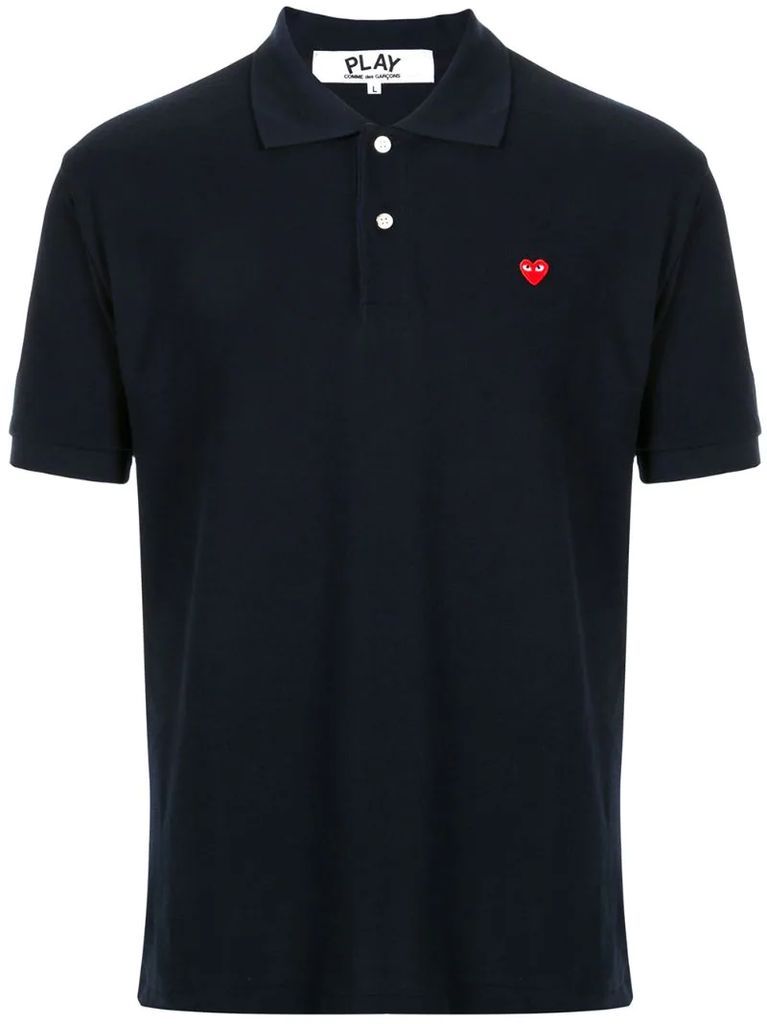 branded short-sleeved polo shirt