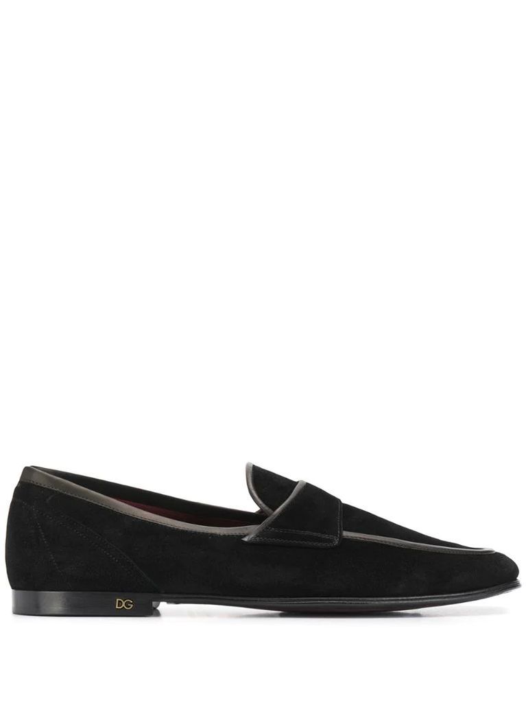 contrast trims loafers