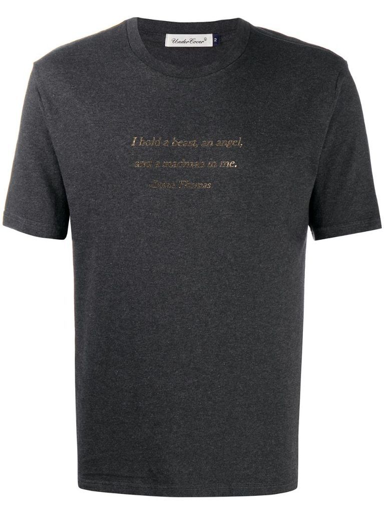 crew neck slogan T-shirt