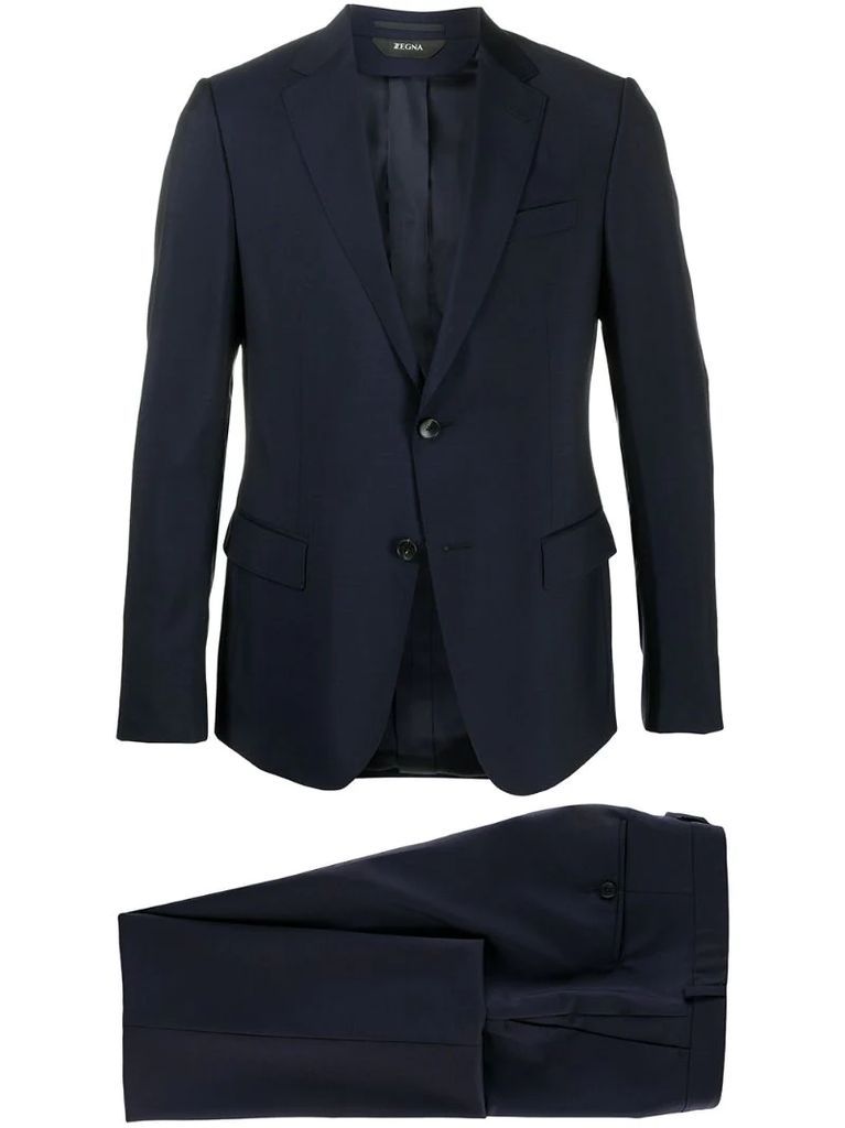 single-breasted tailored suit