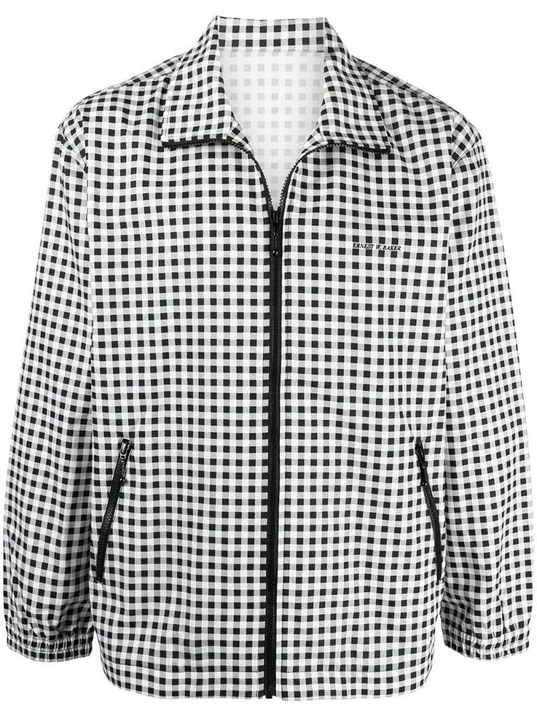 check print lightweight jacket