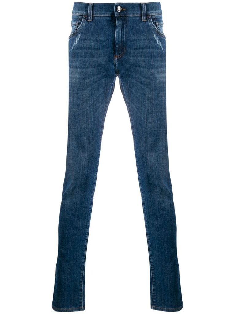 low-rise slim-fit jeans