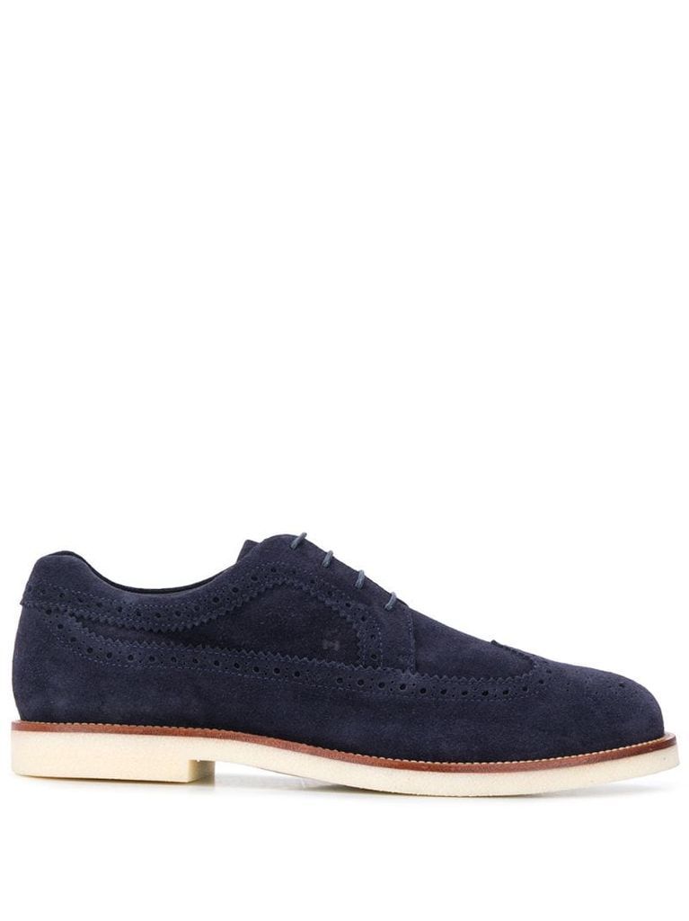 contrast rubber sole brogues
