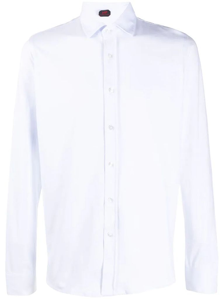 logo-patch dress shirt