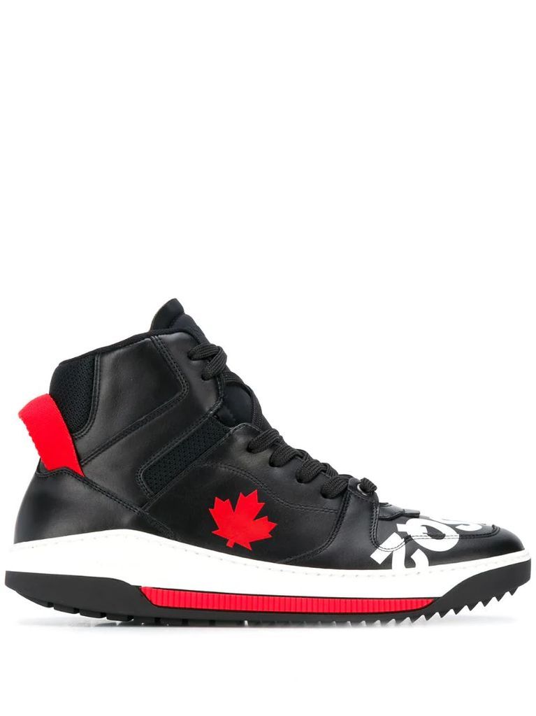Maple Leaf hi-top sneakers