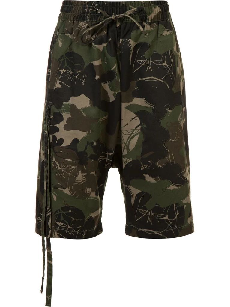 camouflage print bermuda shorts