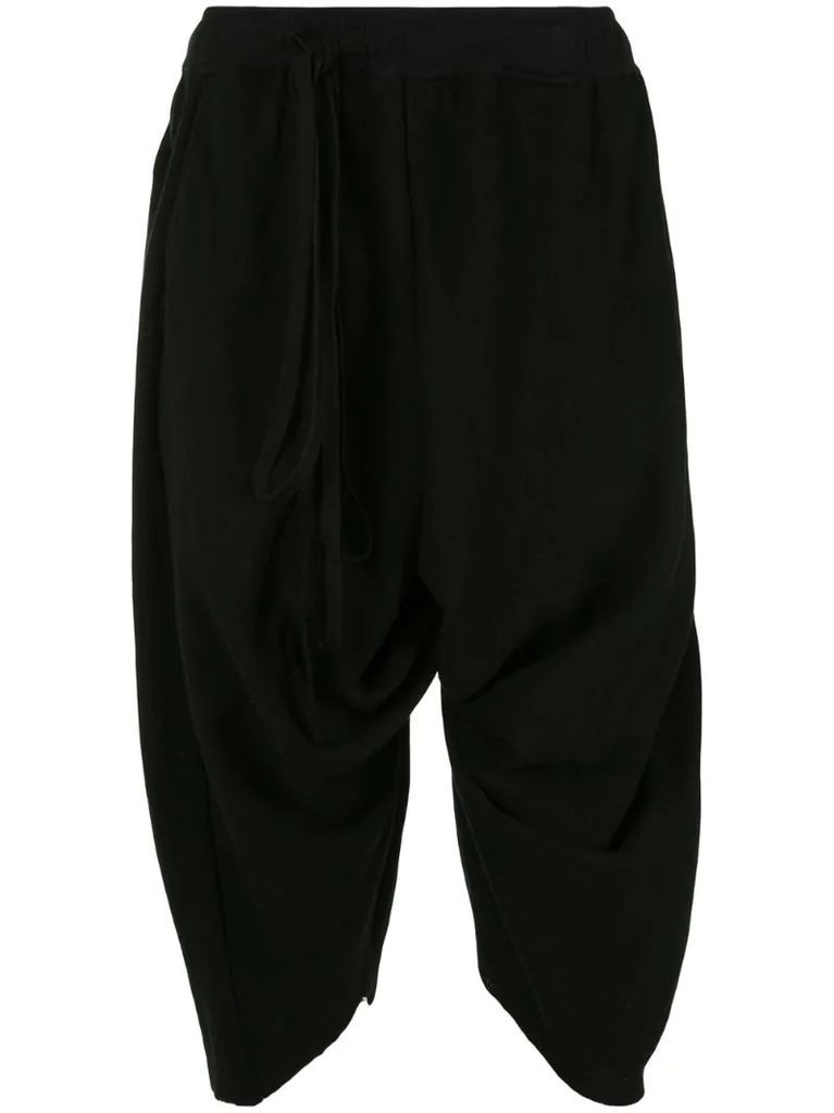 ruched style cropped track pants