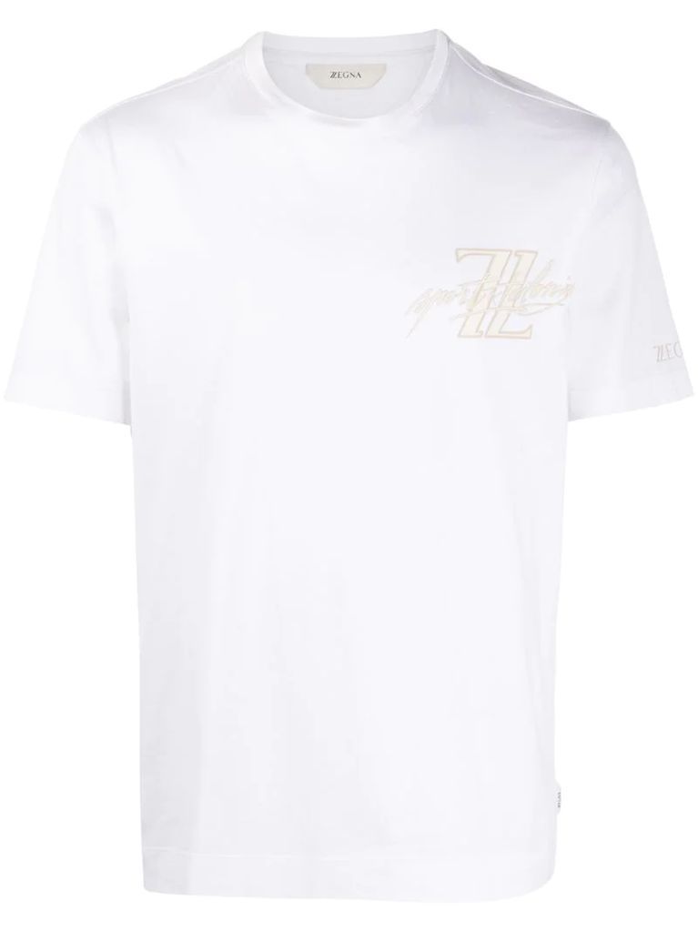 logo print short-sleeved T-shirt
