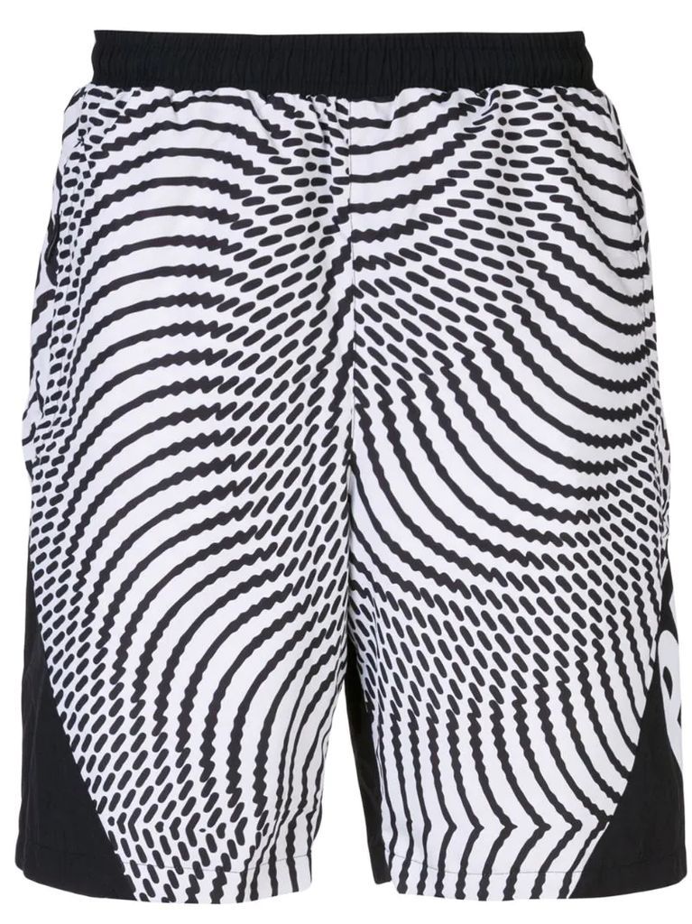 swirl print shorts
