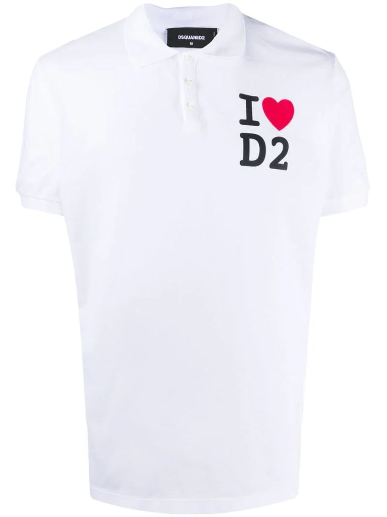 I Heart D2 polo shirt