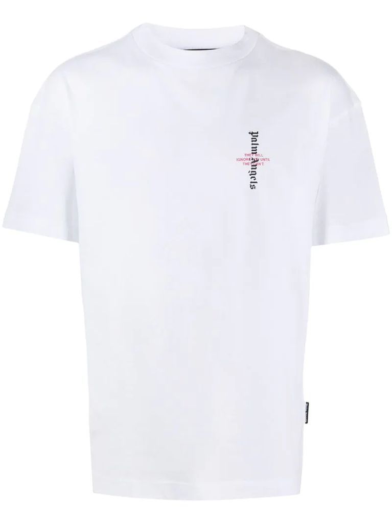 chest logo print T-shirt