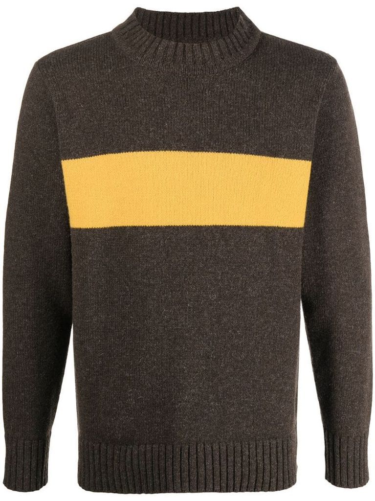 contrasting stripe jumper