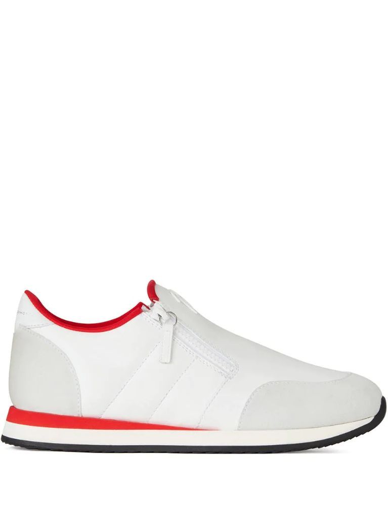 contrasting lining sneakers