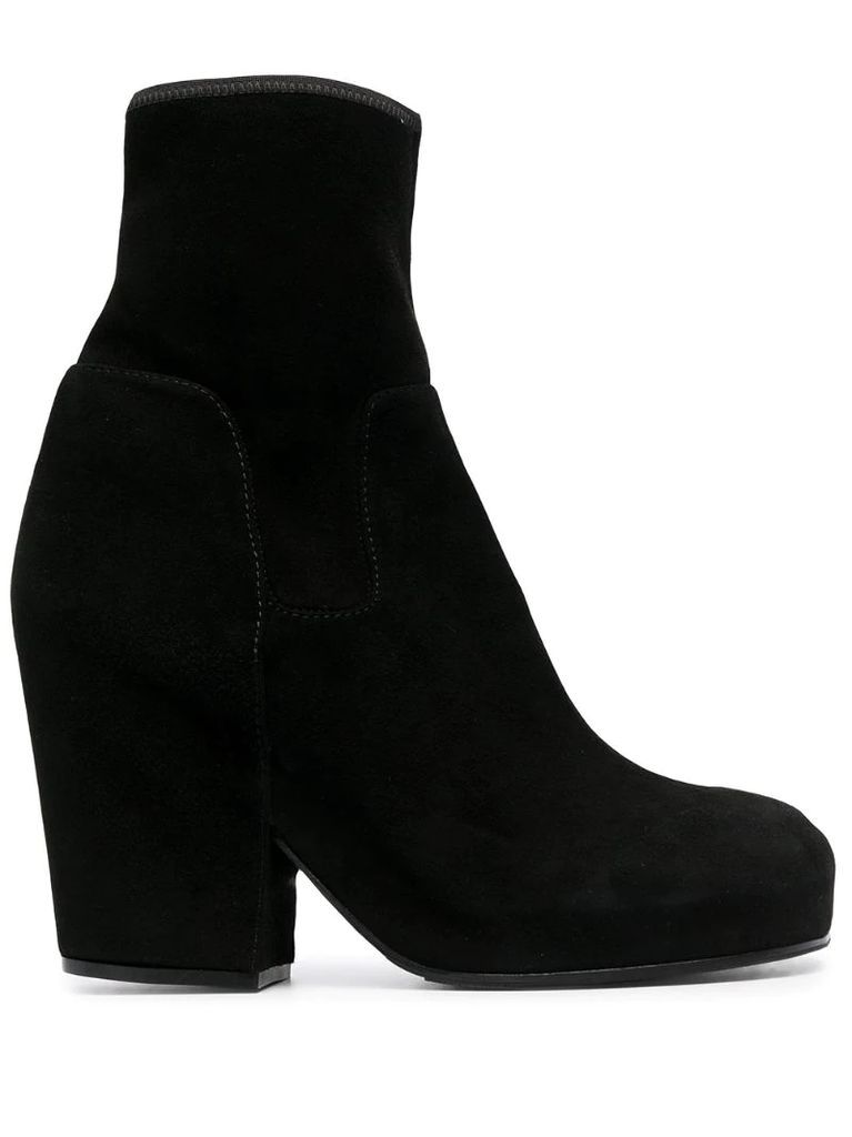 chunky-heel ankle boots
