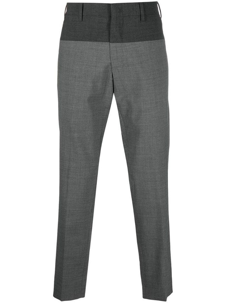 two-tone tailored trousers