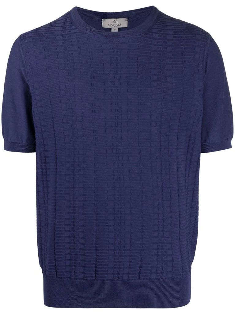 textured knit t-shirt