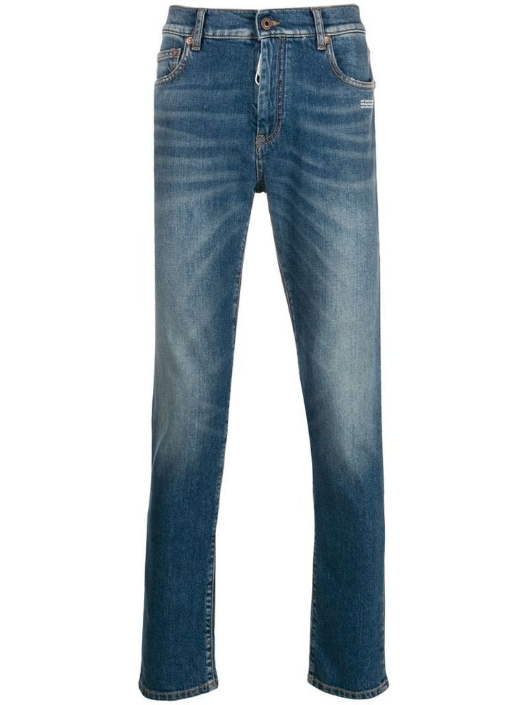 stonewashed skinny jeans