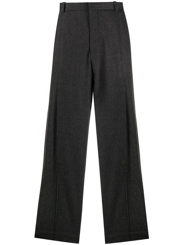 Brittanica houndstooth wide-leg trousers
