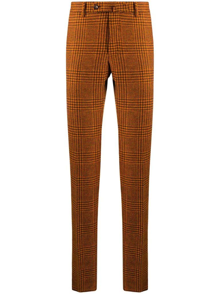 check knitted trousers