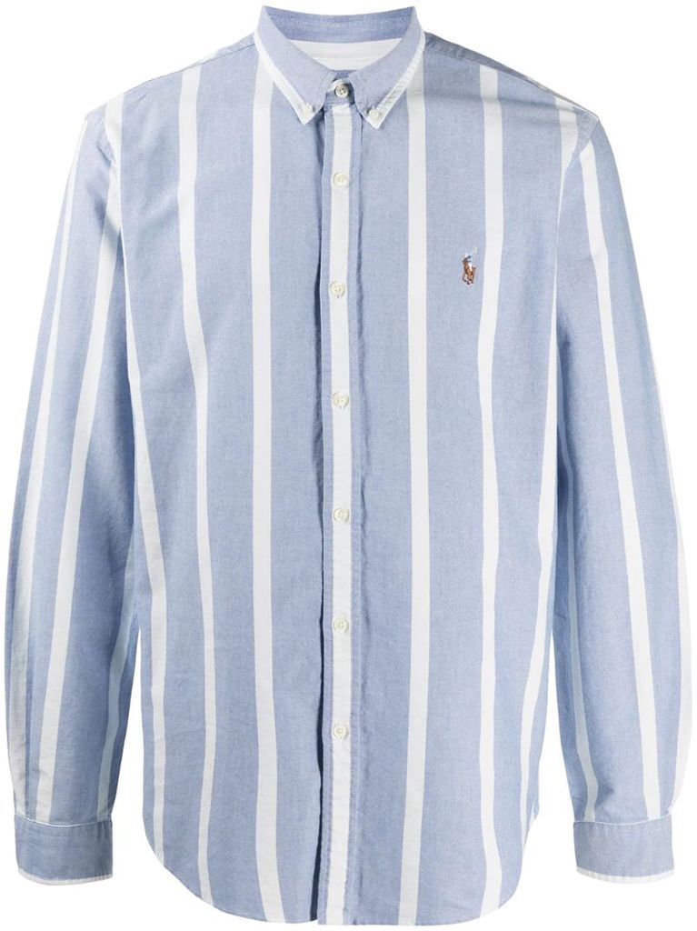 stripes button-down shirt