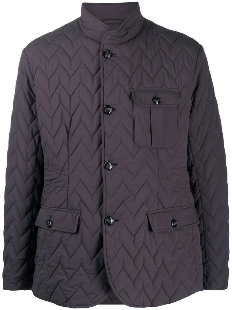 quilted high-neck jacket